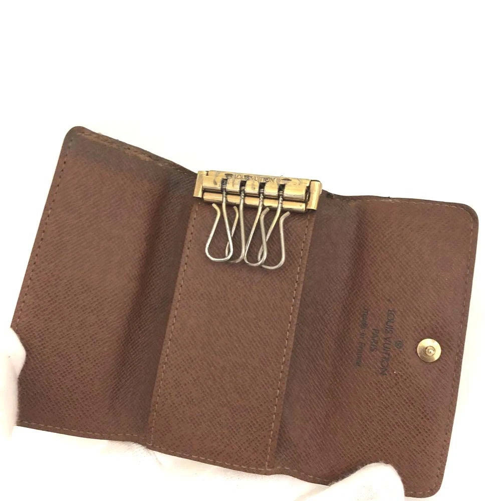 Louis Vuitton Monogram Multicles 4 Ring Key Case Brown FL0025