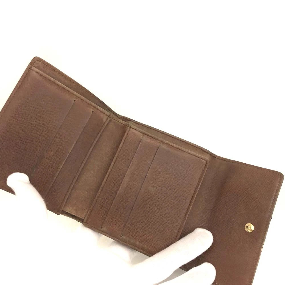 Louis Vuitton Monogram Portefeiulle Elise Trifold Wallet Brown TH0945