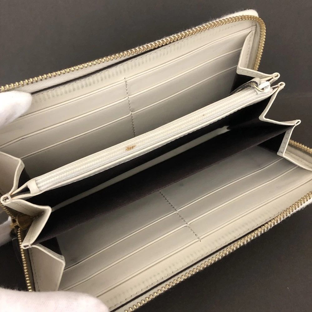 $660 GUCCI GG Marmont Ribbon Leather Zip Around Long Wallet