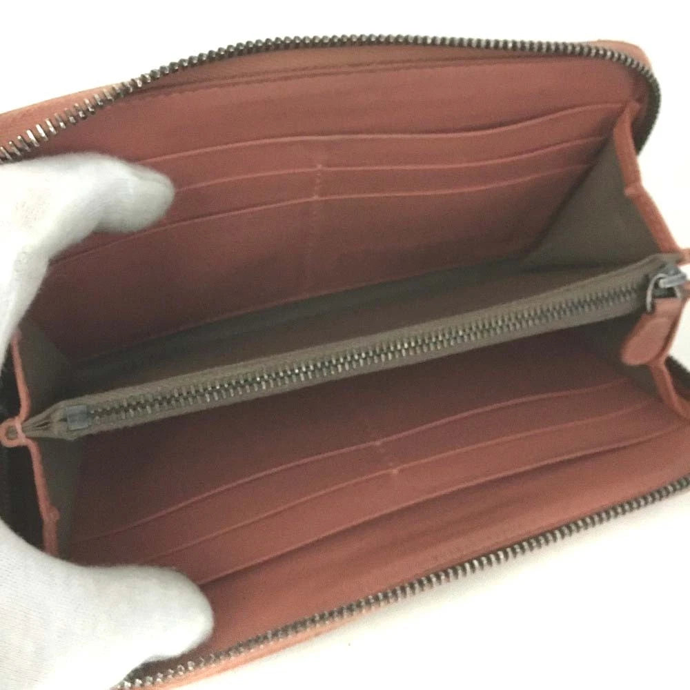 $980 Bottega Veneta Intrecciato Lambskin Zip Around Wallet Pink