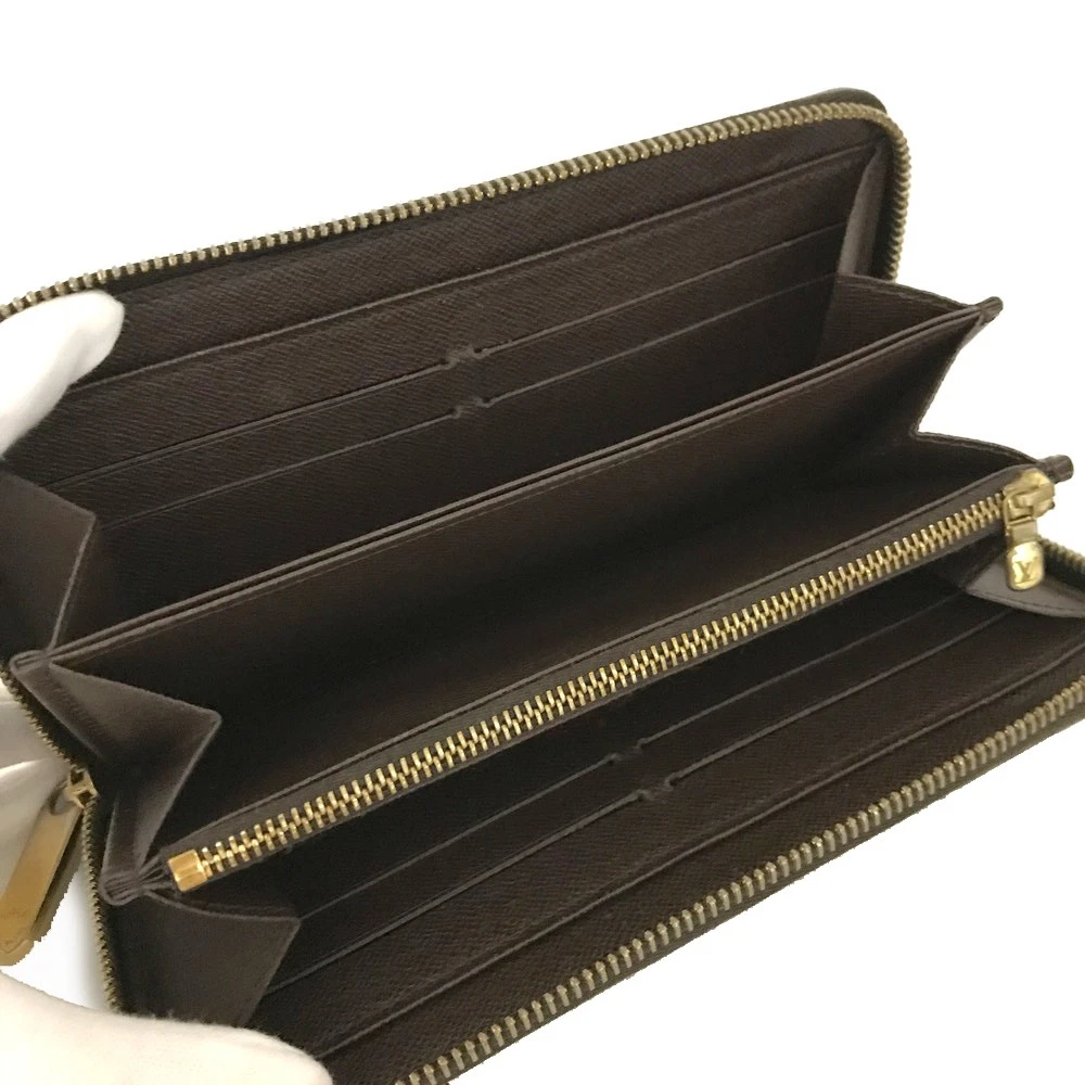 Louis Vuitton Damier Zippy Zip Around Long Wallet Purse Brown/3CH1202