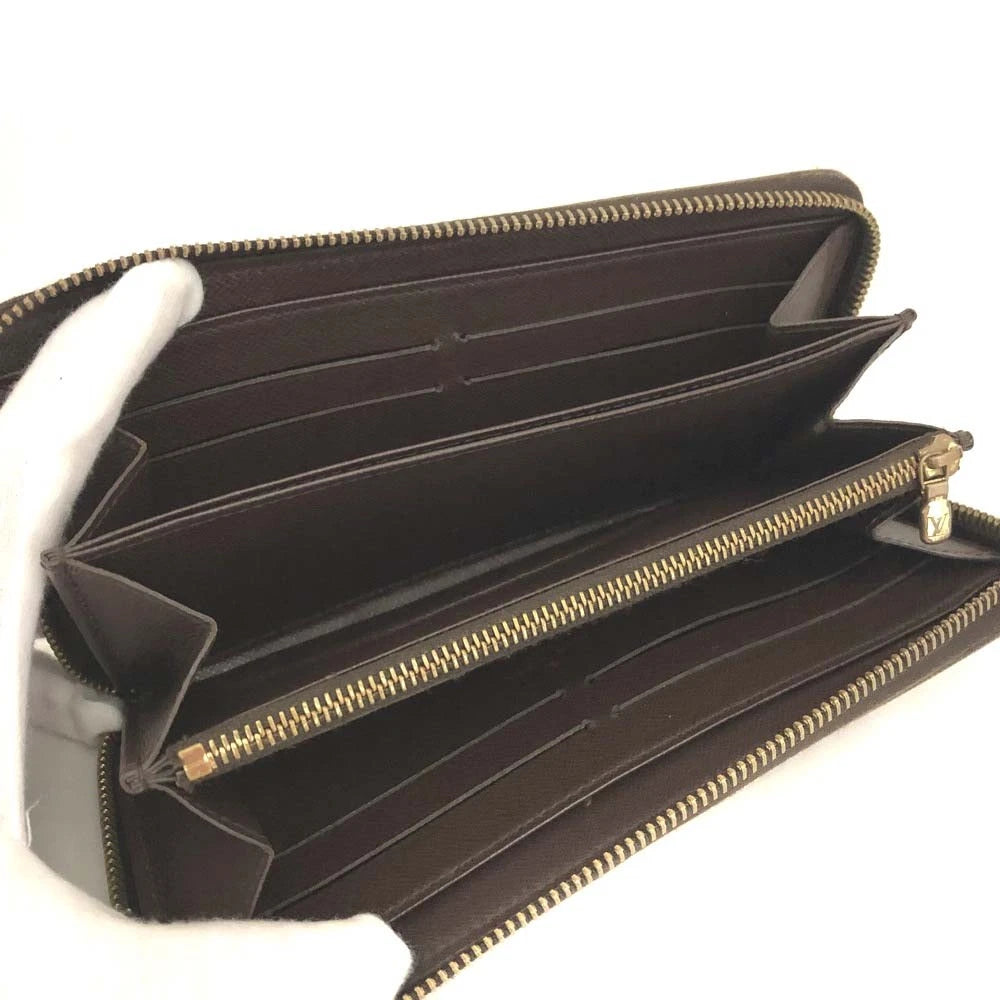 Louis Vuitton Damier Zippy Zip Around Long Wallet Purse Brown CA0150