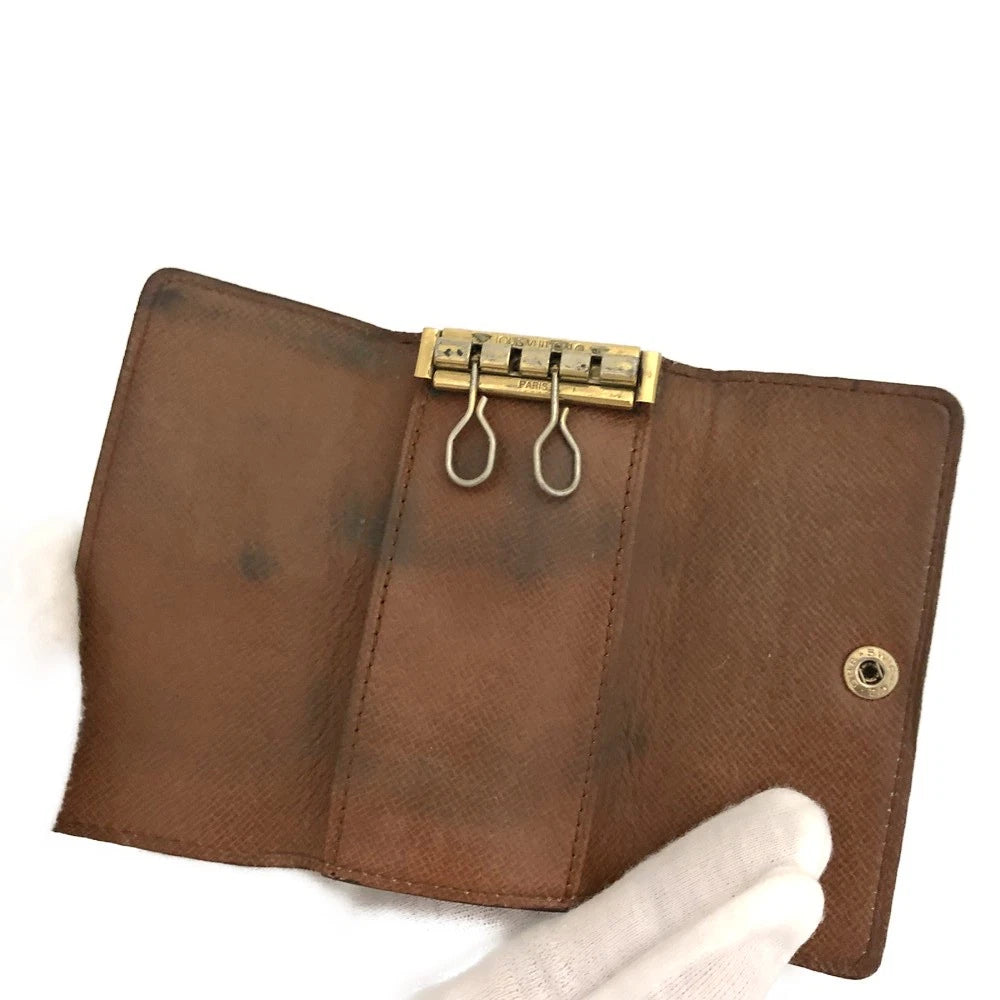 Louis Vuitton Monogram Multicles 4 Ring Key Case Brown