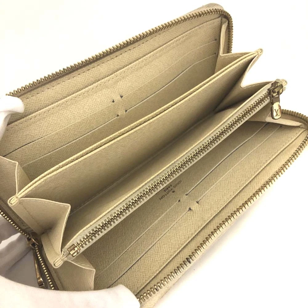$915 2007 Louis Vuitton Damier Azur Zippy Zip Around Long Wallet Purse* VI2077