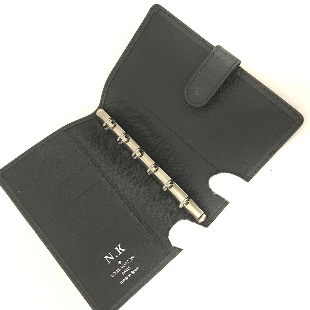 $505 2008 Louis Vuitton Taiga Agenda PM Leather Notebook Cover Ardoise CA0028