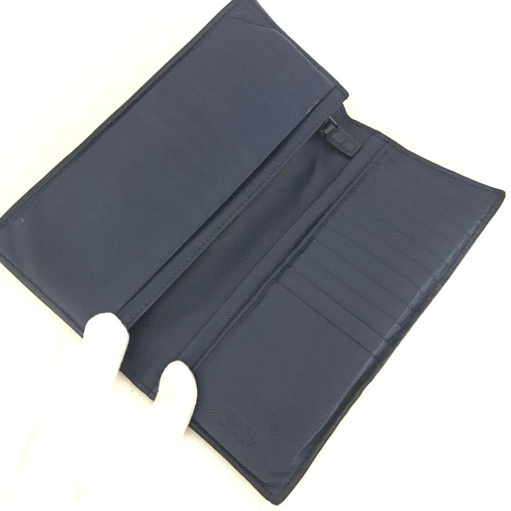 PRADA Saffiano Leather Long Bifold Wallet Black