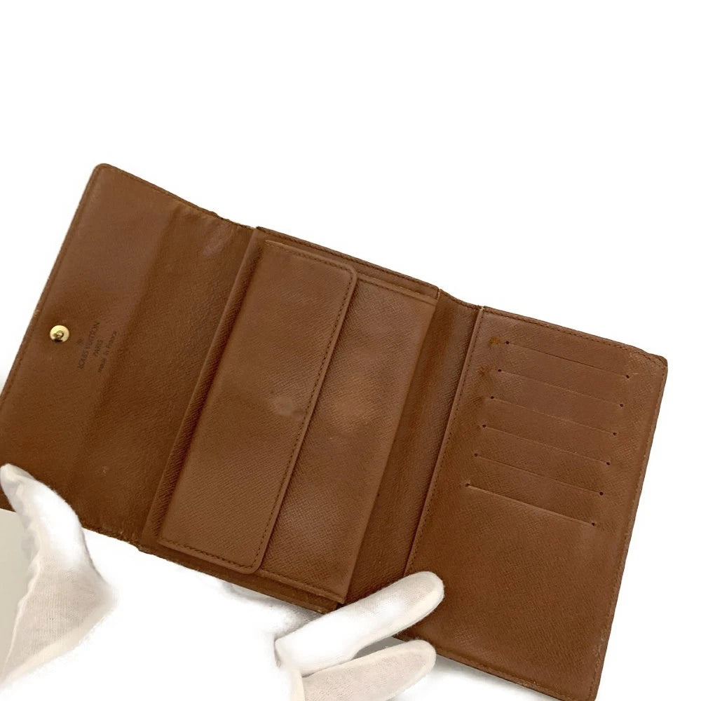 $795 2000 Louis Vuitton Monogram Porte Trésor Etui Papiers Wallet SP0030
