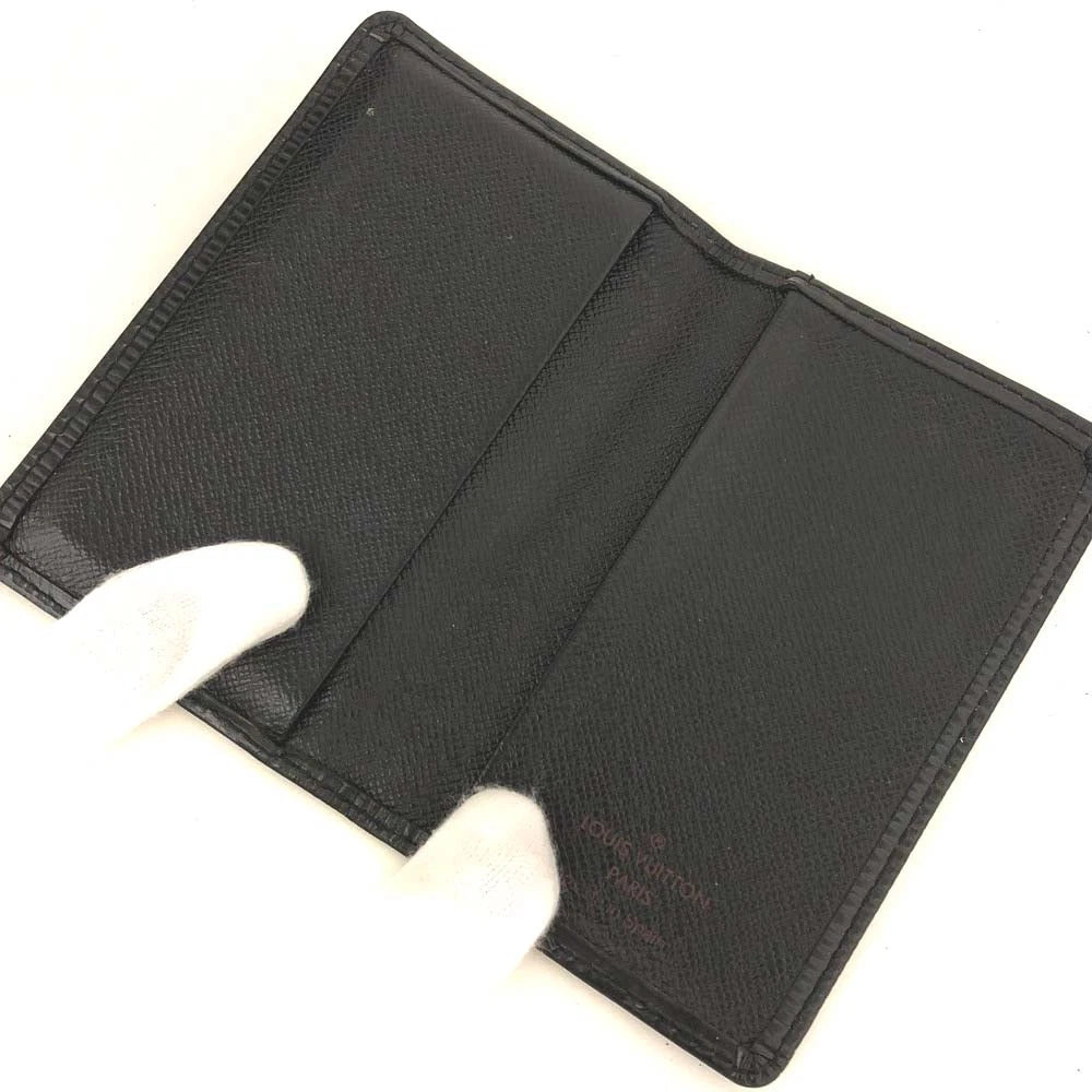 Louis Vuitton Epi De Poche Leather Pass Card Case Black CA0073