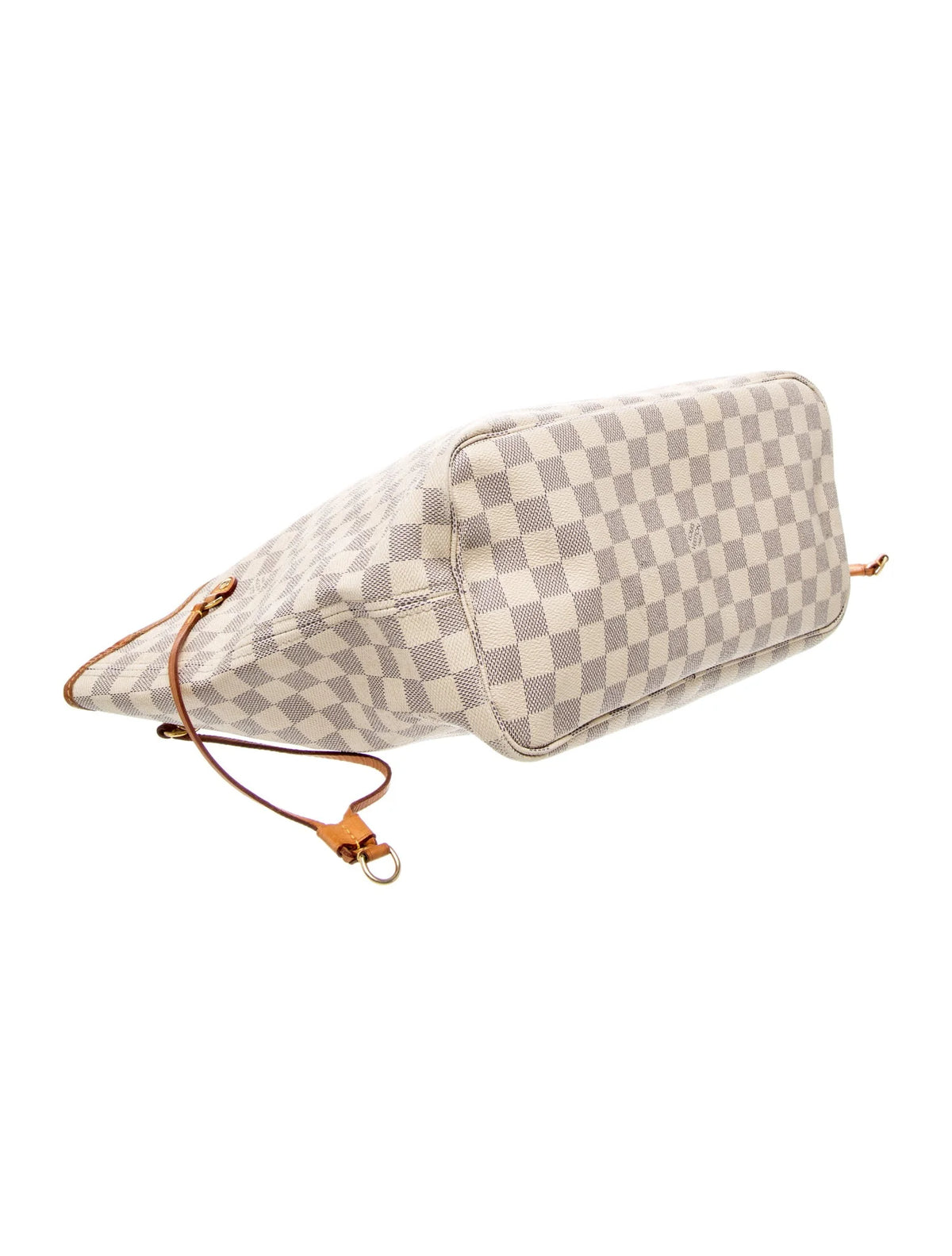 $2240 2019 Louis Vuitton Damier Azur Neverfull MM Rose Ballerine with Pouch 10021298