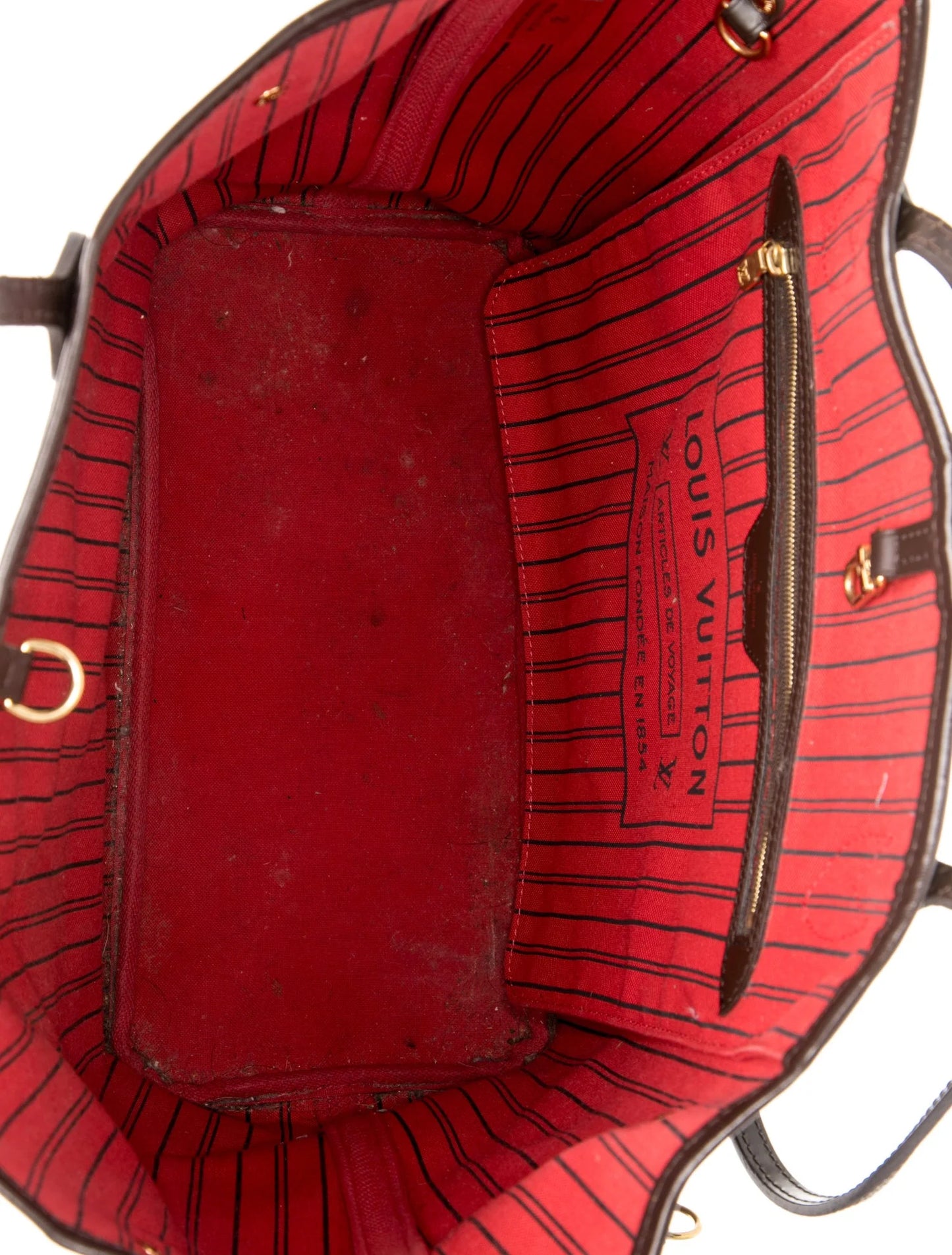 $2240 2017 Louis Vuitton Damier Ebene Neverfull MM with Pouch