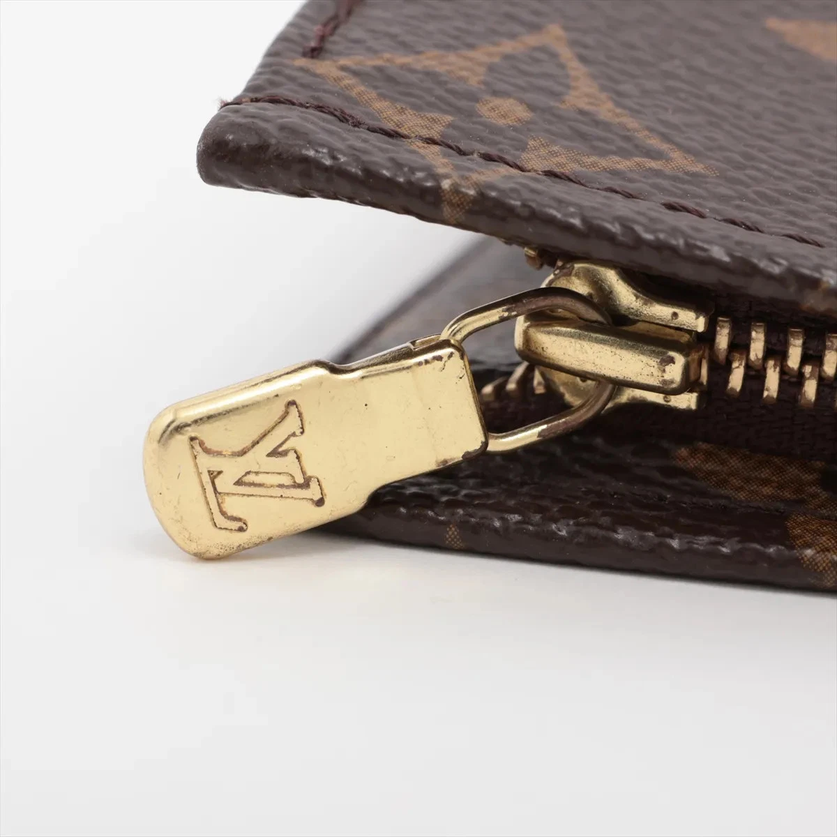 Louis Vuitton Monogram Pochette Toilette 19 M47544 Brown Pouch