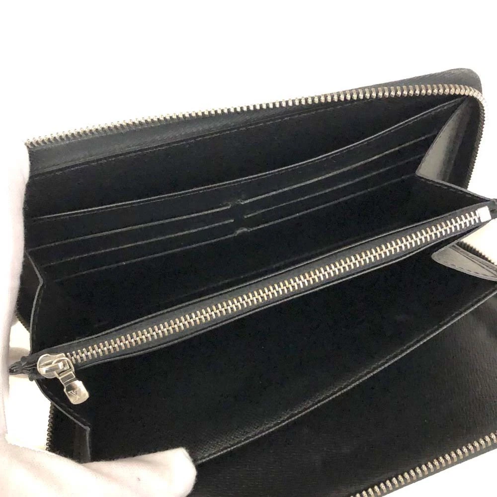$1040 2008 Louis Vuitton Epi Zippy Zip Around Organizer Long Wallet Black SN1008