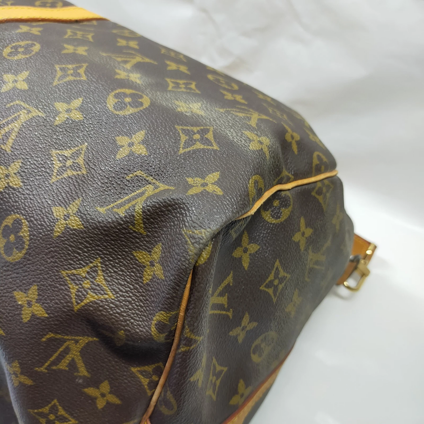 $2780 1984 Louis Vuitton LV Boston Bag Keepall Bandouliere 55 Brown Monogram 844