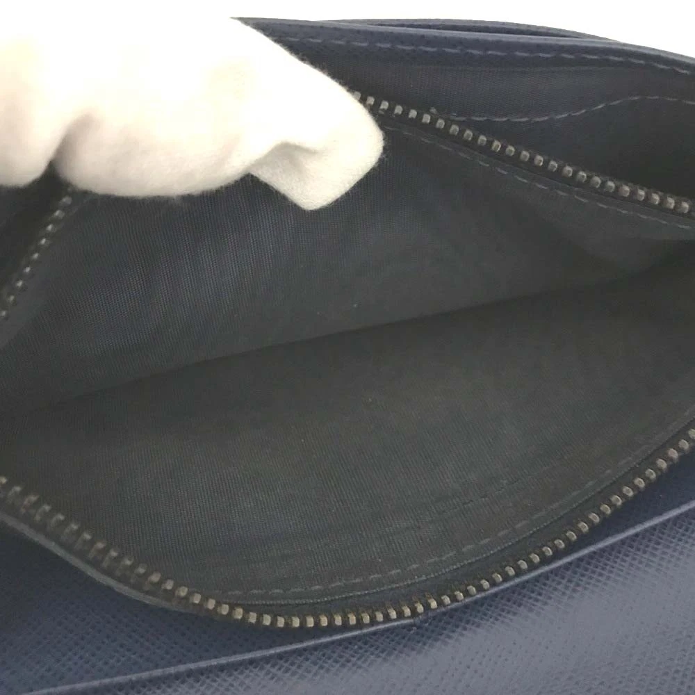 PRADA Saffiano Leather Long Bifold Wallet Black