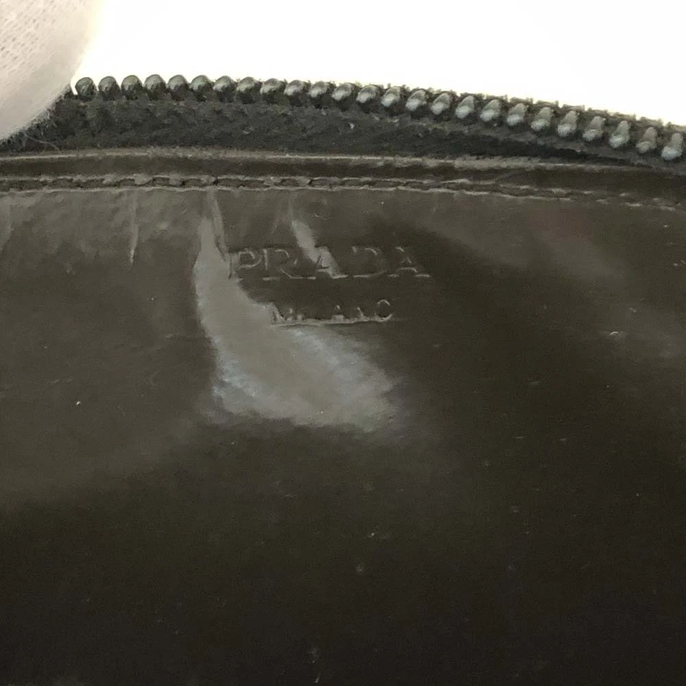 $525 PRADA Logo Leather Coin Case Wallet Khaki