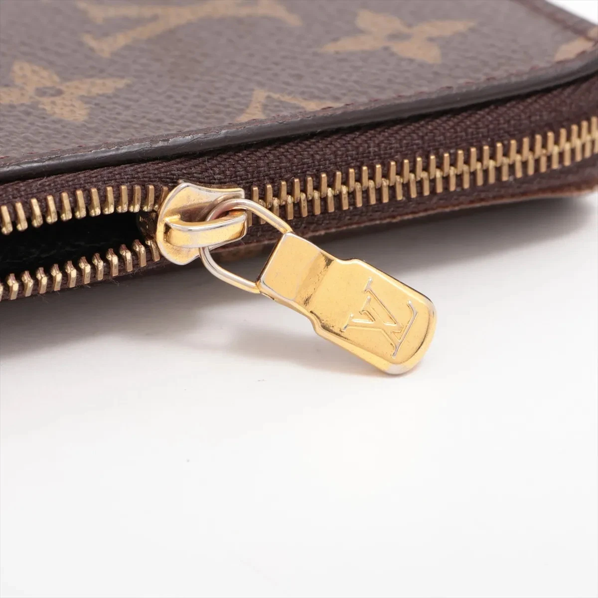 Louis Vuitton Monogram Porto Cartolecto Verso M69431 Black × Brown Coin Purse Th