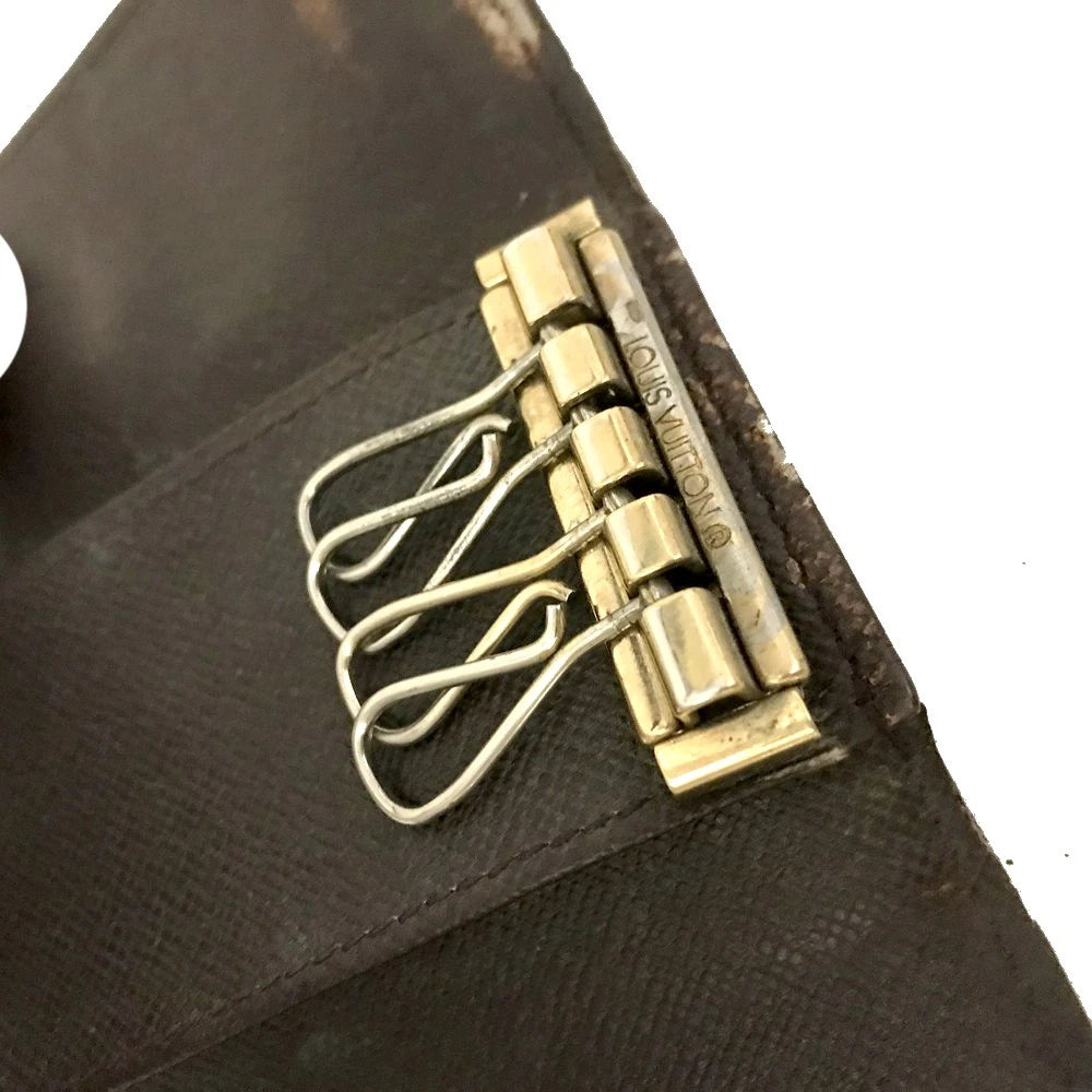 Louis Vuitton Damier Multicles 4 Ring Key Case Black  TH0010