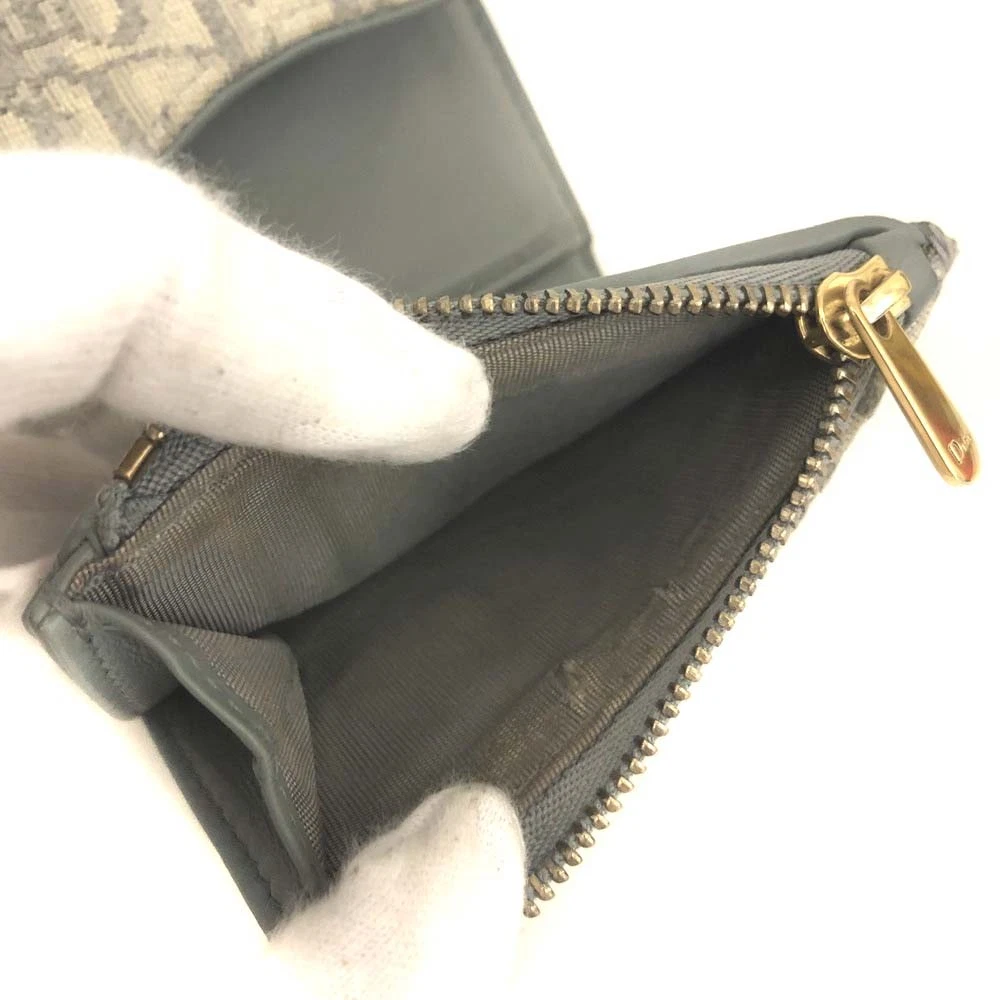 Christian Dior Saddle Oblique Trotter Canvas Trifold Wallet/3CH1160