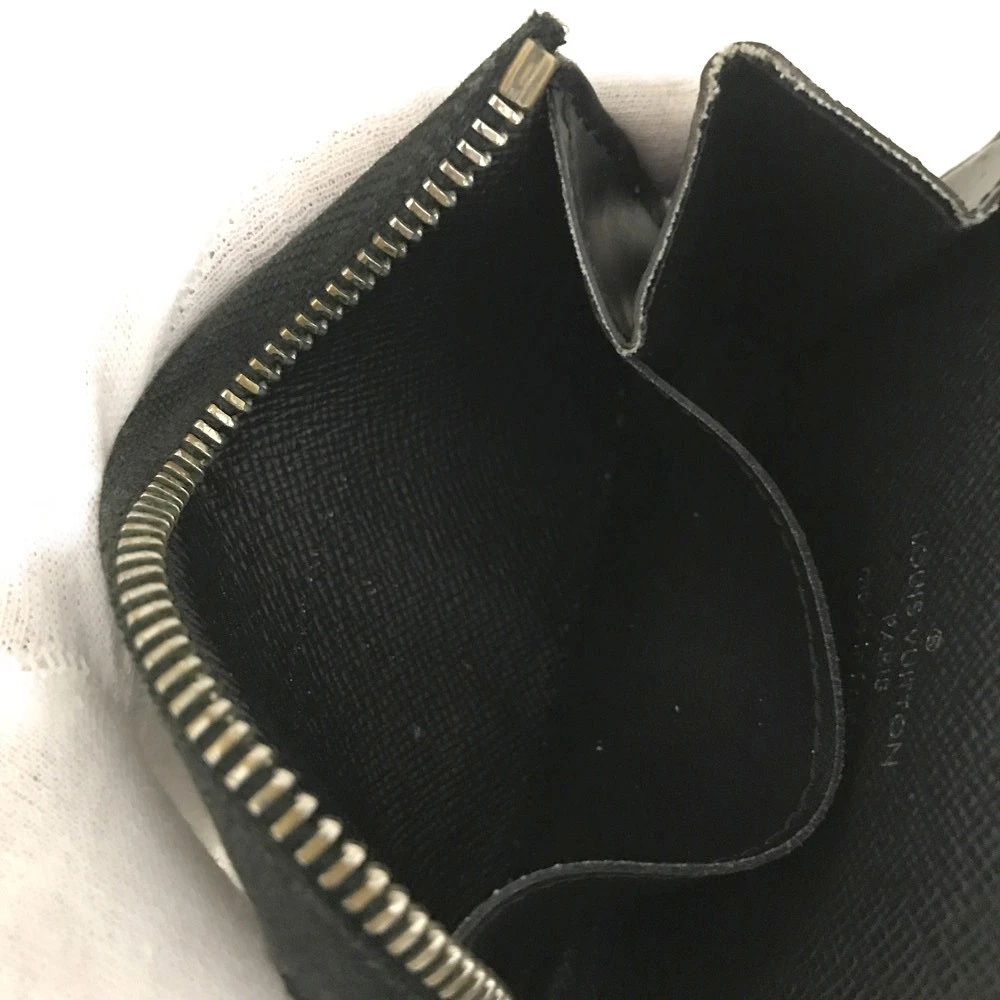 $345 Louis Vuitton Damier Graphite Car Key Case Black SN1177