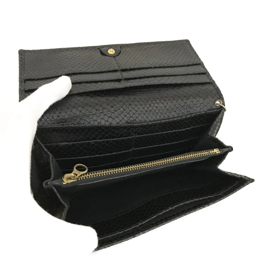See By Chloe Leather Long Bifold Wallet Black