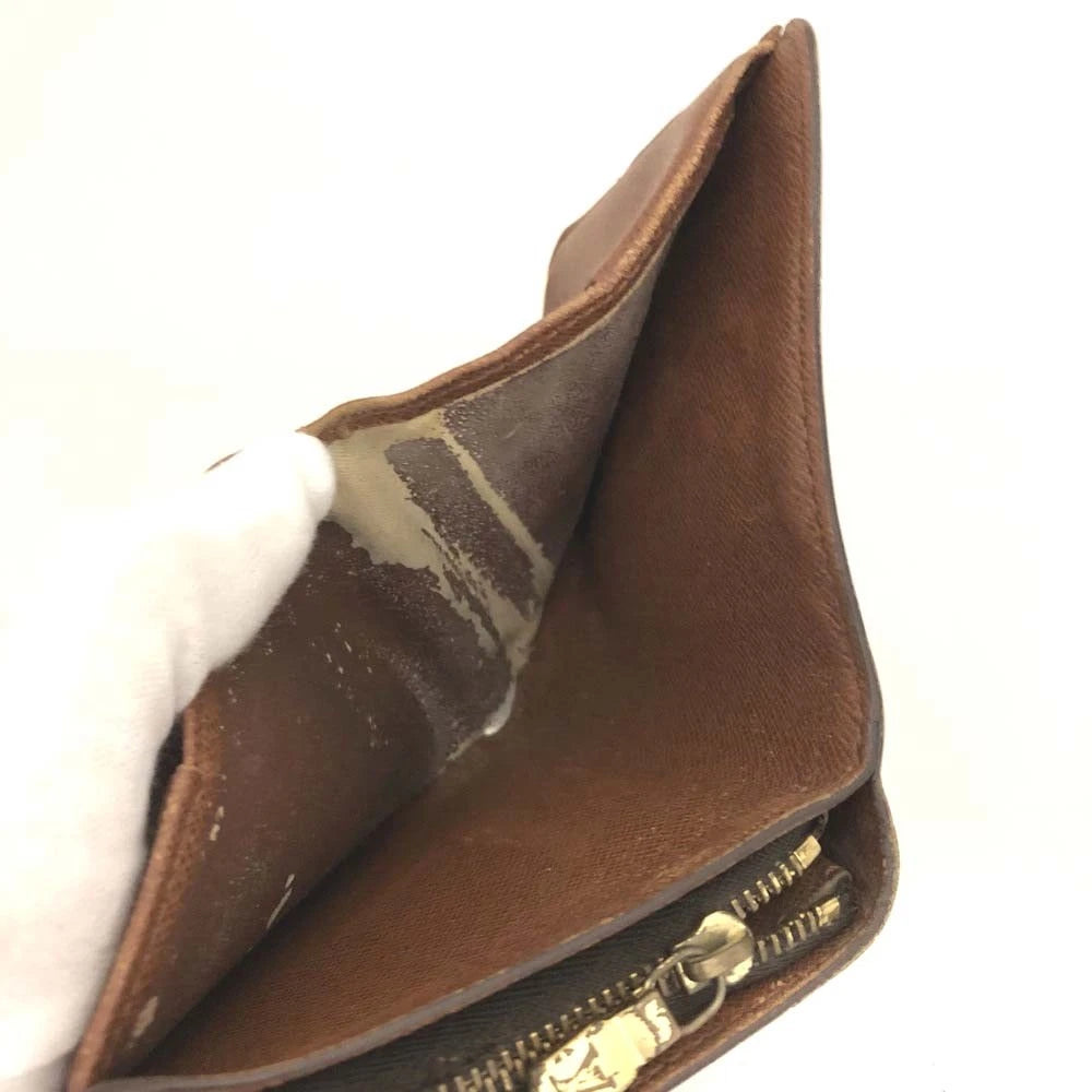 Louis Vuitton Monogram Compact Zip Bifold Wallet Brown MI0979