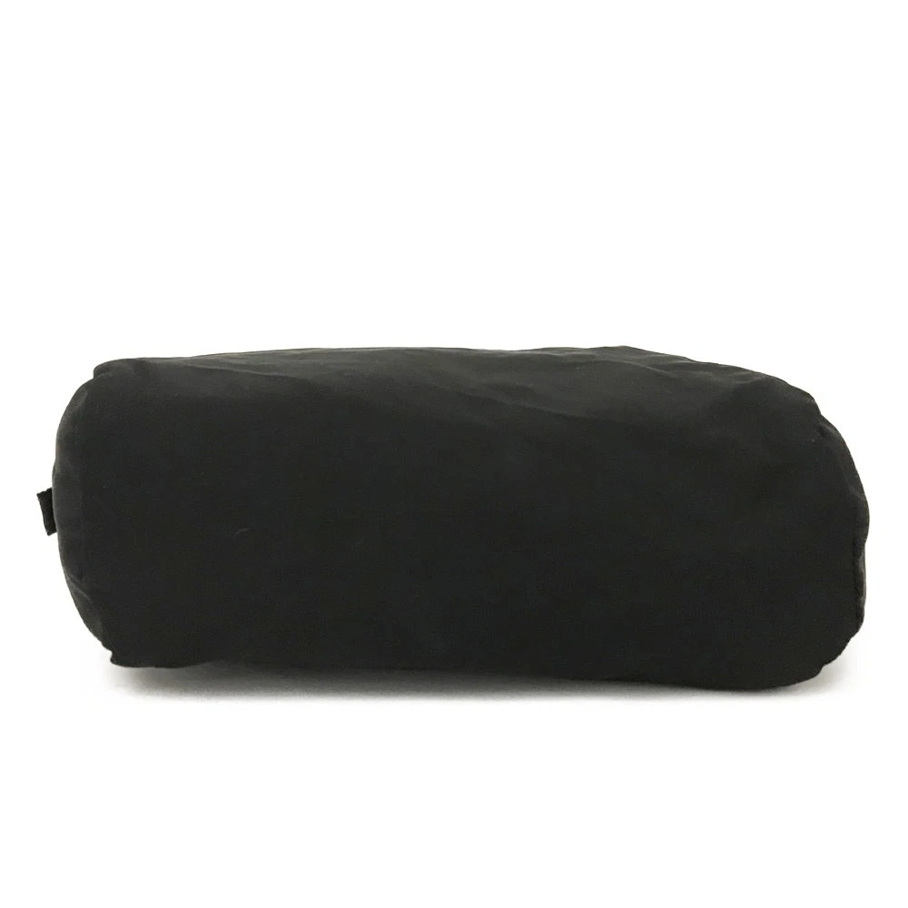 PRADA Logo Plate Nylon Cosmetic Pouch Bag Black