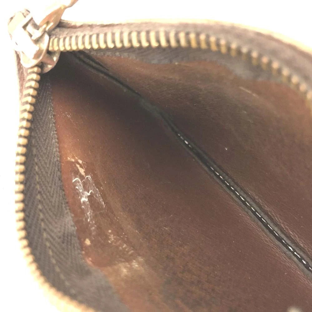 Louis Vuitton Monogram Pochette Cles Wallet Coin Purse Brown 8901ET