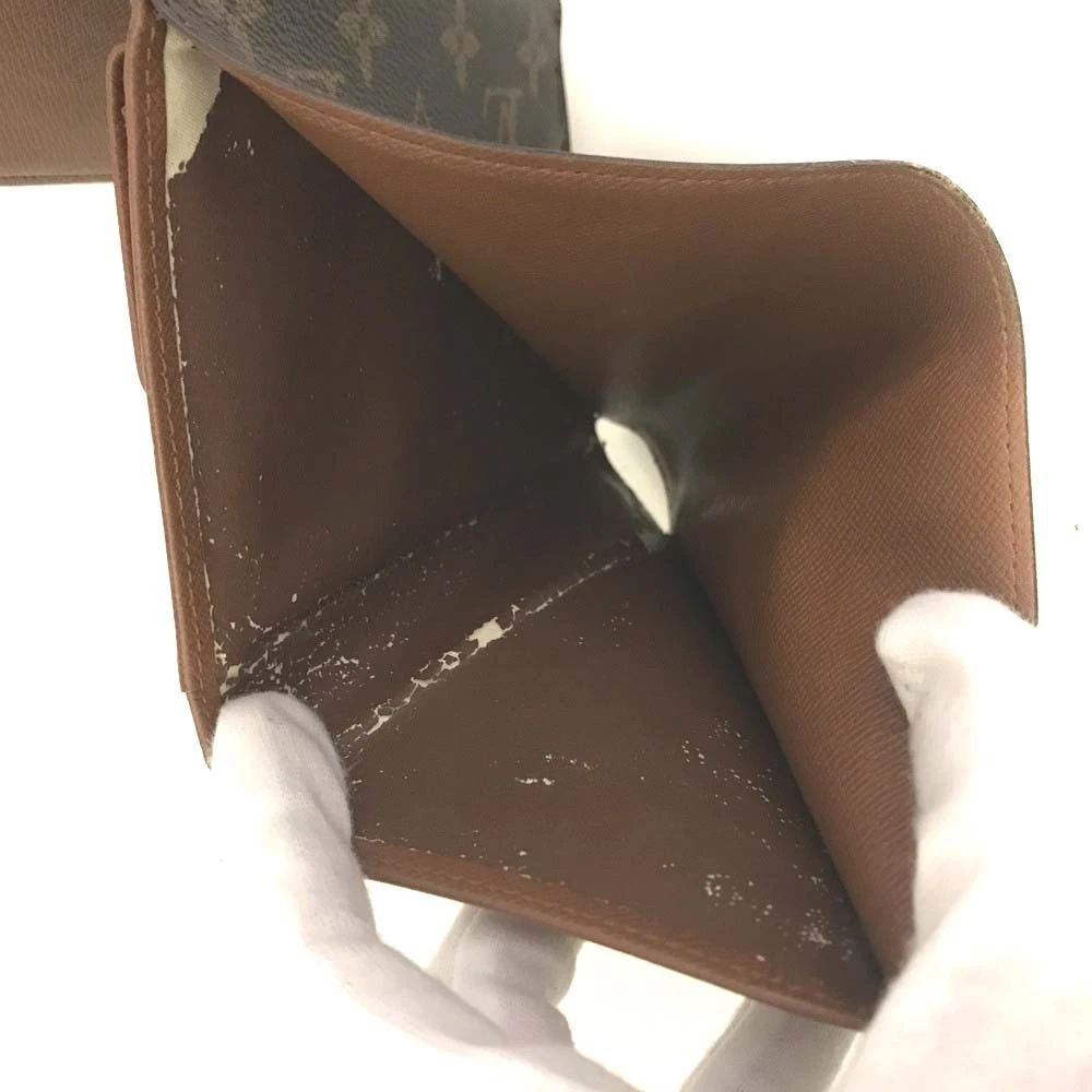 $635 1997 Louis Vuitton Monogram Porte Tresor Etui Papiers Trifold Wallet SP1917