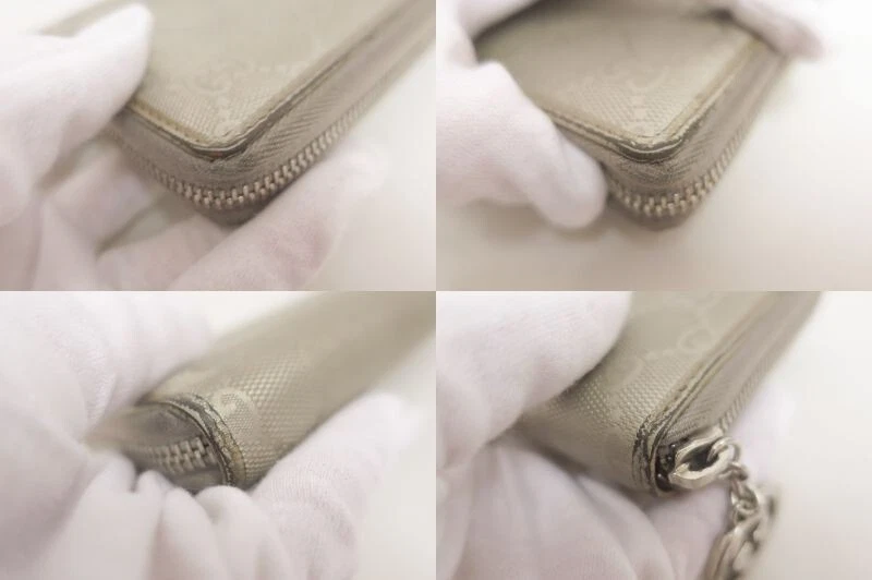 $660 Gucci GG Imprime Canvas Zip Around Wallet