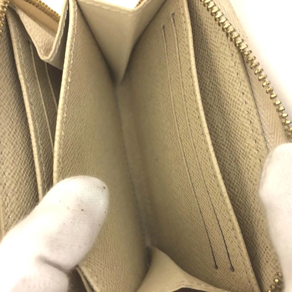 Louis Vuitton Damier Azur Zippy Zip Coin Purse Wallet White SN1117