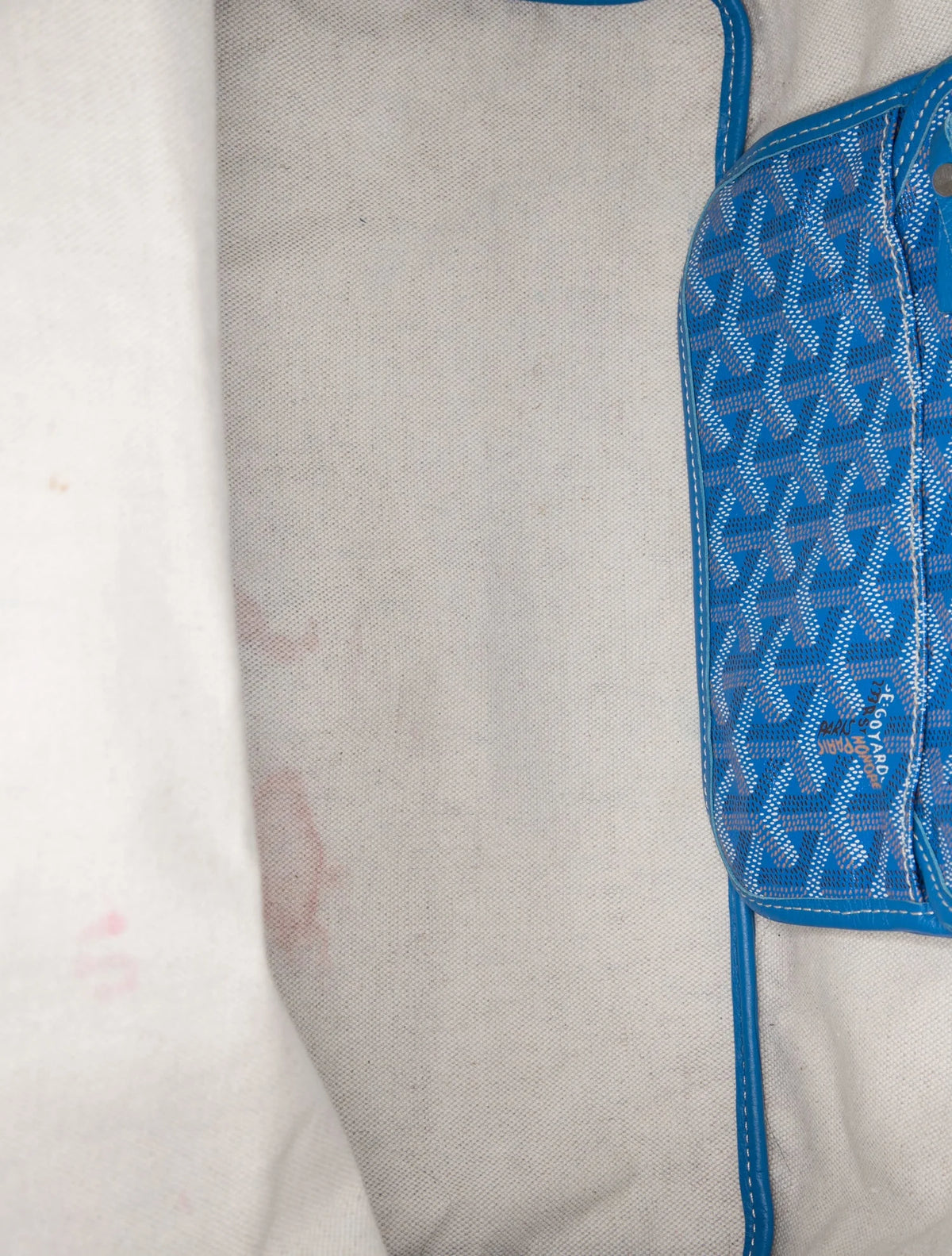 $1890 Goyard Goyardine Saint Louis PM Sky Blue 10021130