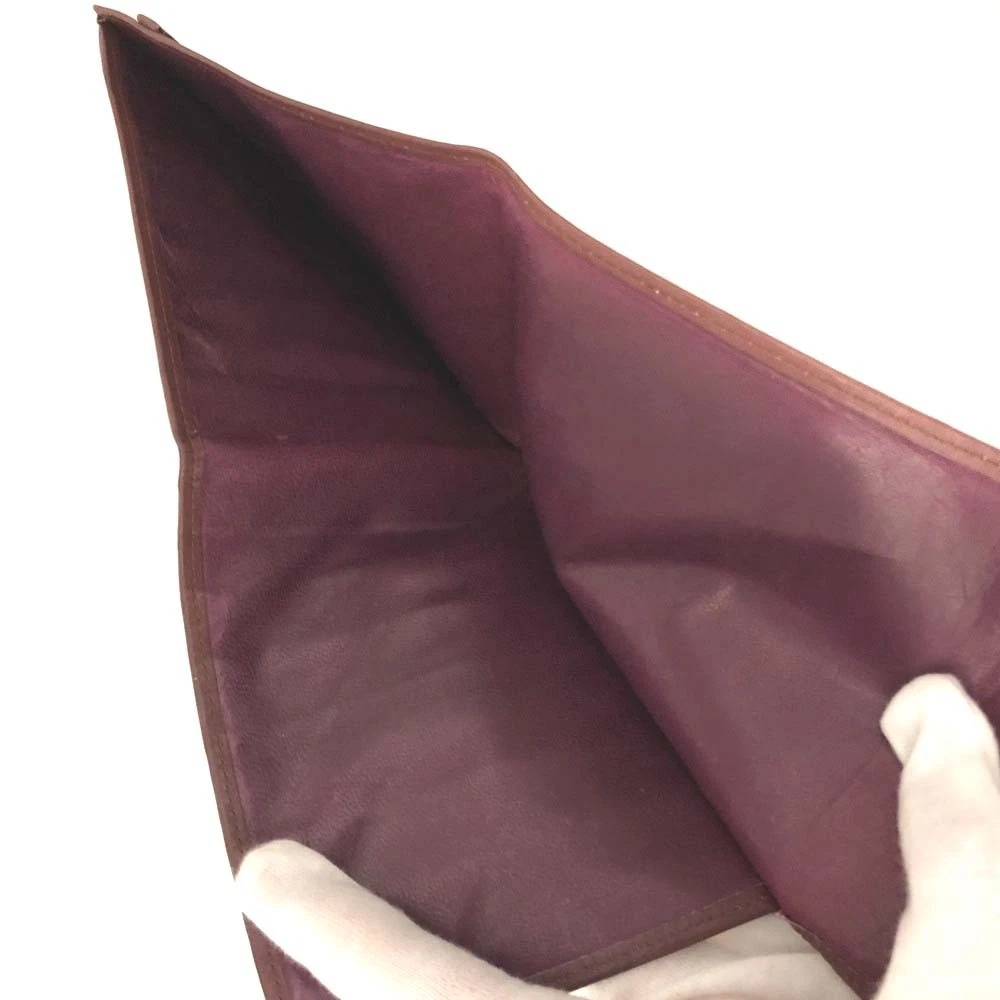 Must de Cartier Leather Trifold Wallet Purse Bordeaux