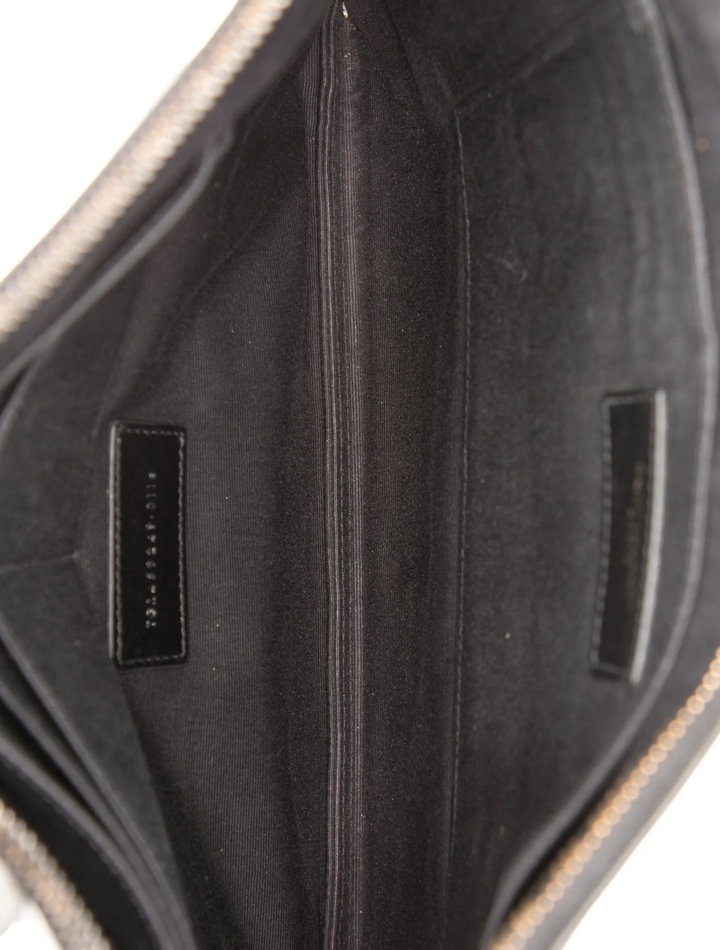 $990 Saint Laurent Croc Monogram Embossed Zip Clutch Black 2018