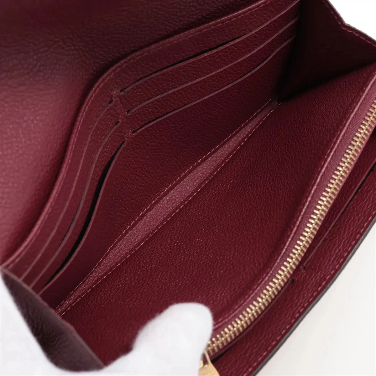 $1030 Louis Vuitton Empreinte Sarah Wallet NM Raisin Long Wallet