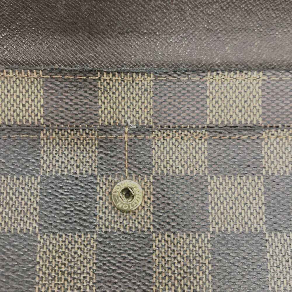 Louis Vuitton Damier Porte Feuille Sarah Long Bifold Wallet Brown CA0025
