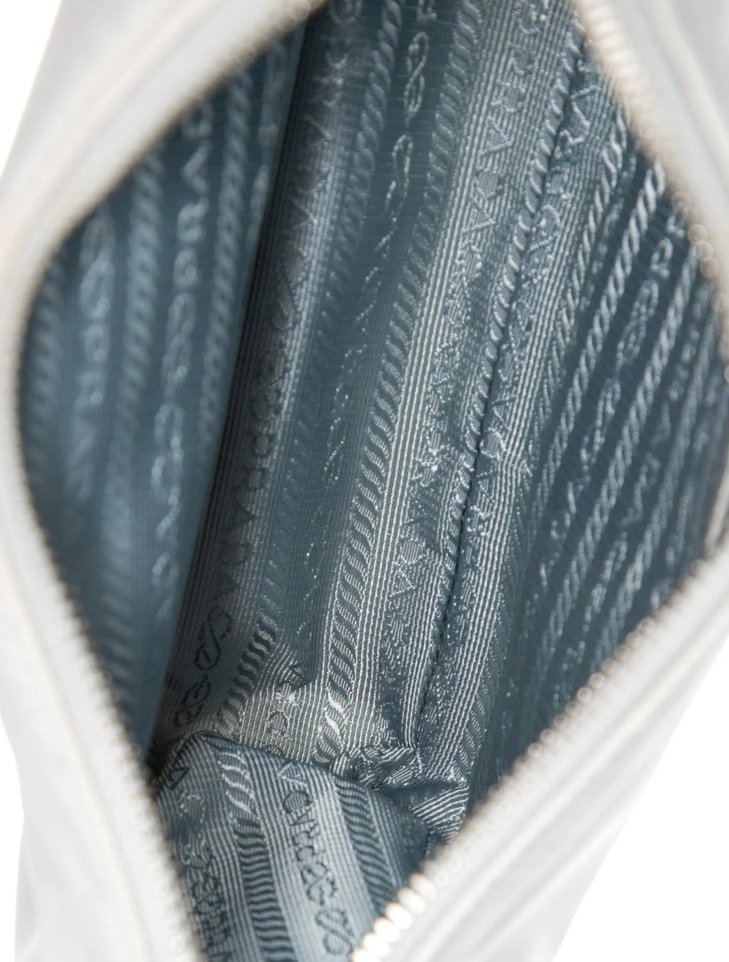 $2250 Prada Nylon Re-Edition 2005 Shoulder Bag Silver