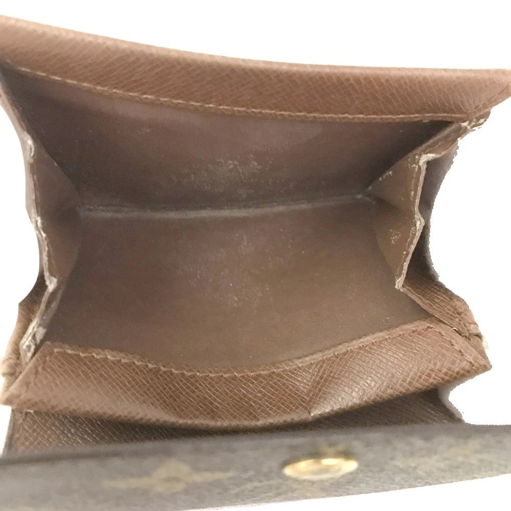Louis Vuitton Monogram Porte Monnaie Plat Coin Purse Wallet MI1928