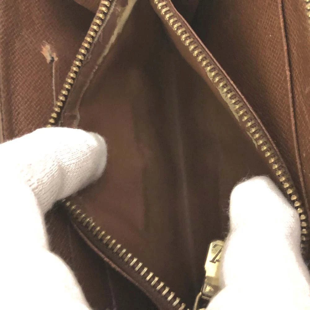 $915 2002 Louis Vuitton Monogram Porte Monnaie Zippy Long Wallet Brown TH1022