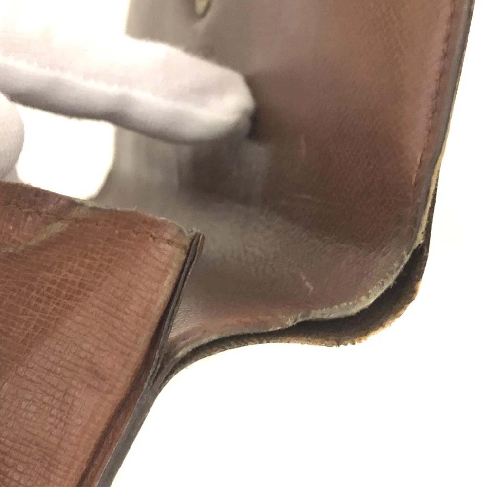 $725 1991 Louis Vuitton Monogram Portefeiulle Sarah Long Bifold Wallet Brown AN0941