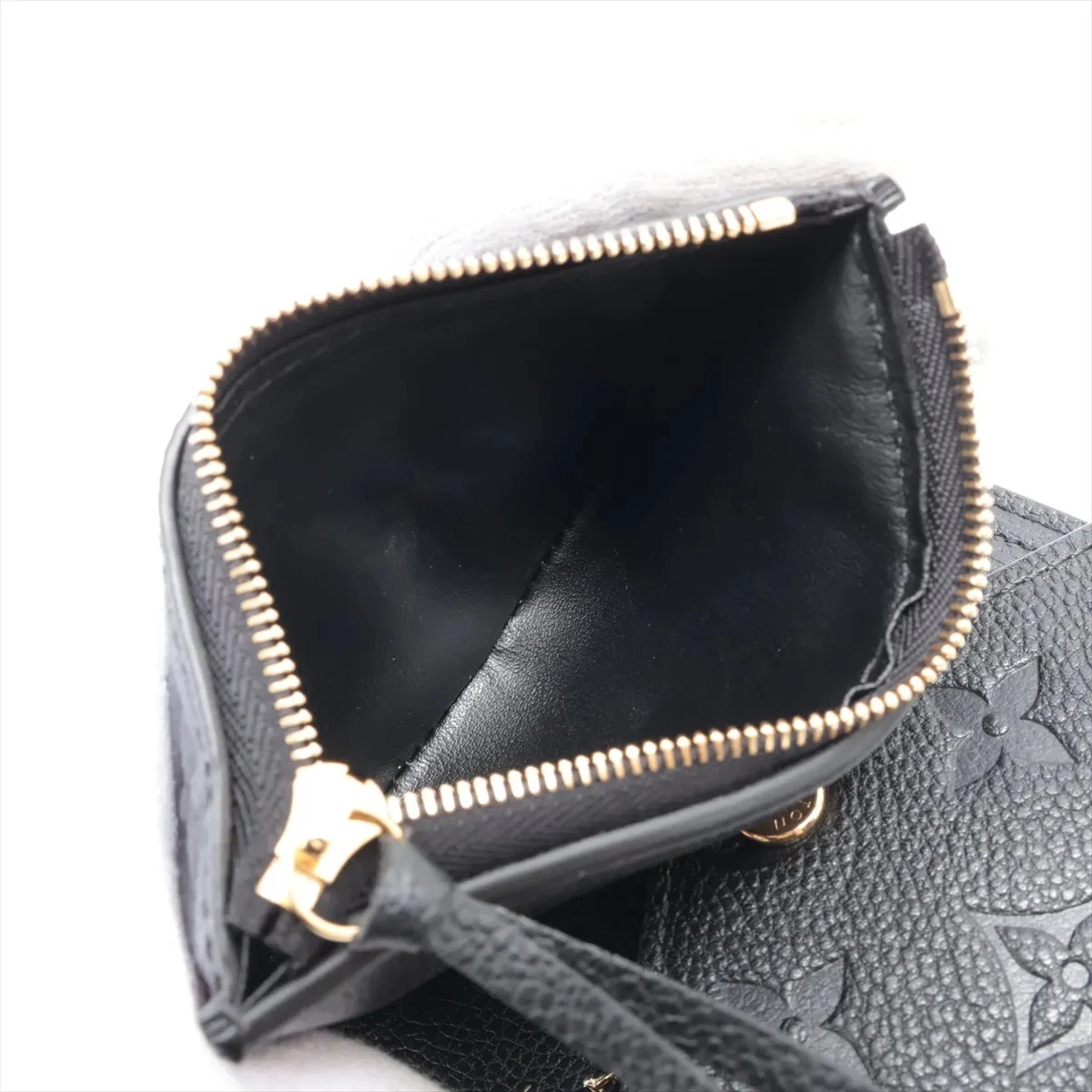 $780 Louis Vuitton Empreinte Portefeuille Victorine Noir Compact Wallet 10021122