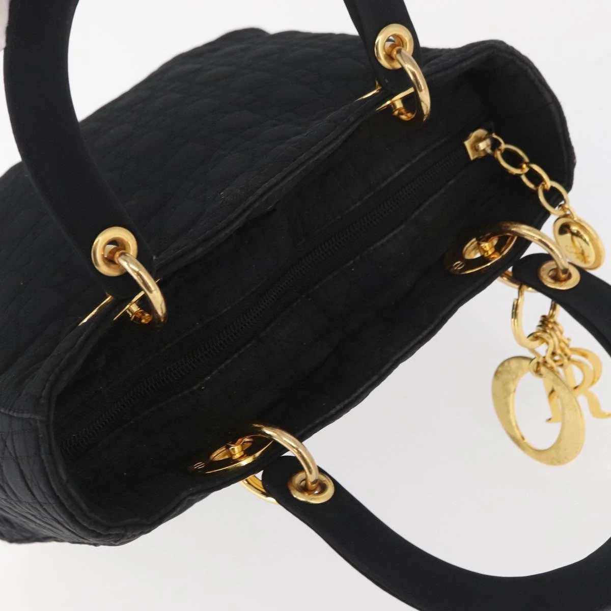 $5100 Dior Nylon Cannage Medium Lady Dior Black