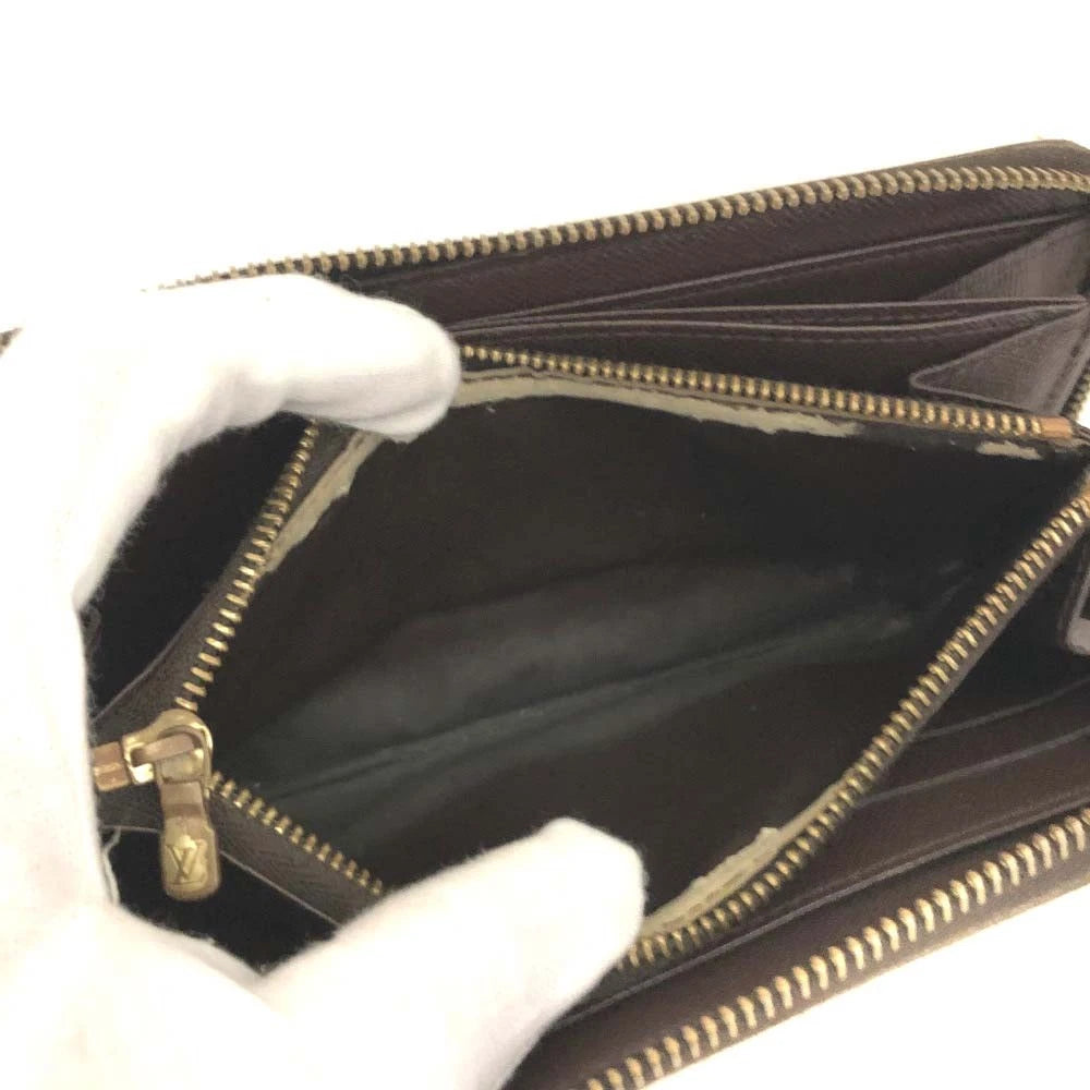 Louis Vuitton Damier Zippy Zip Around Long Wallet Purse Brown CA0150