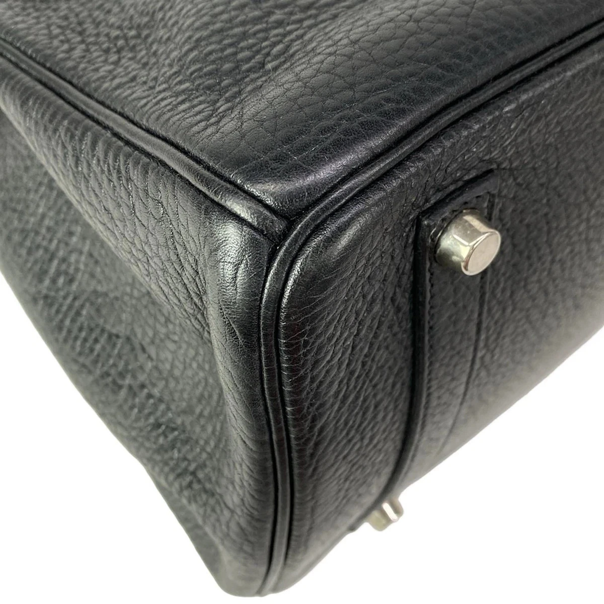 HERMES Birkin 35 Black Togo Square J Handbag