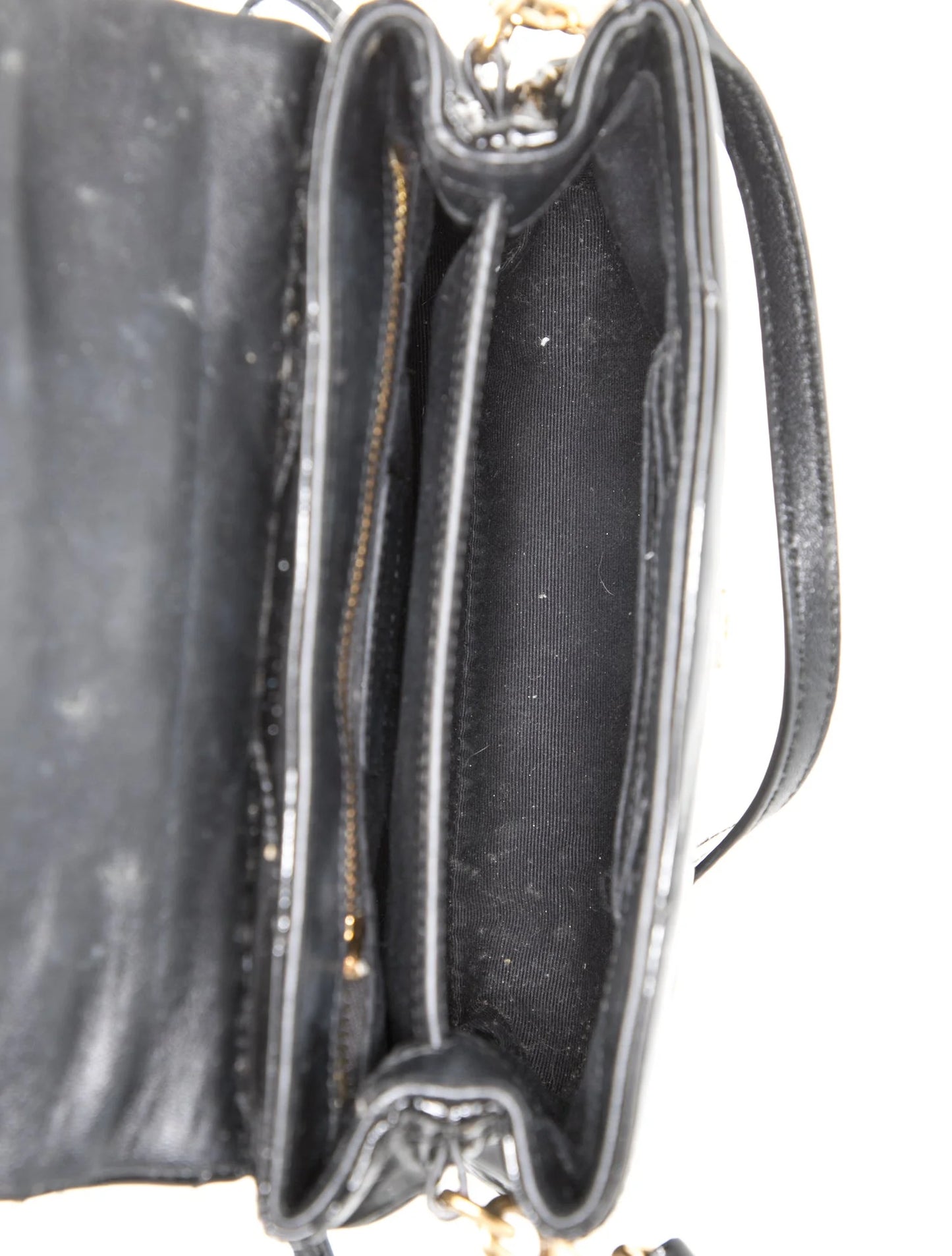 $1950 Saint Laurent Patent Y Quilted Monogram Toy Loulou Crossbody Bag Black