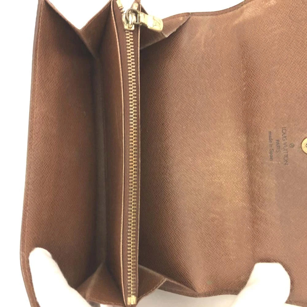 Louis Vuitton Monogram Portefeiulle Sarah Long Bifold Wallet Brown CA0918