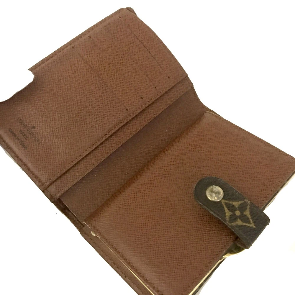 $750 2002 Louis Vuitton Monogram French Kisslock Wallet CA0072 CONSIGNMENT