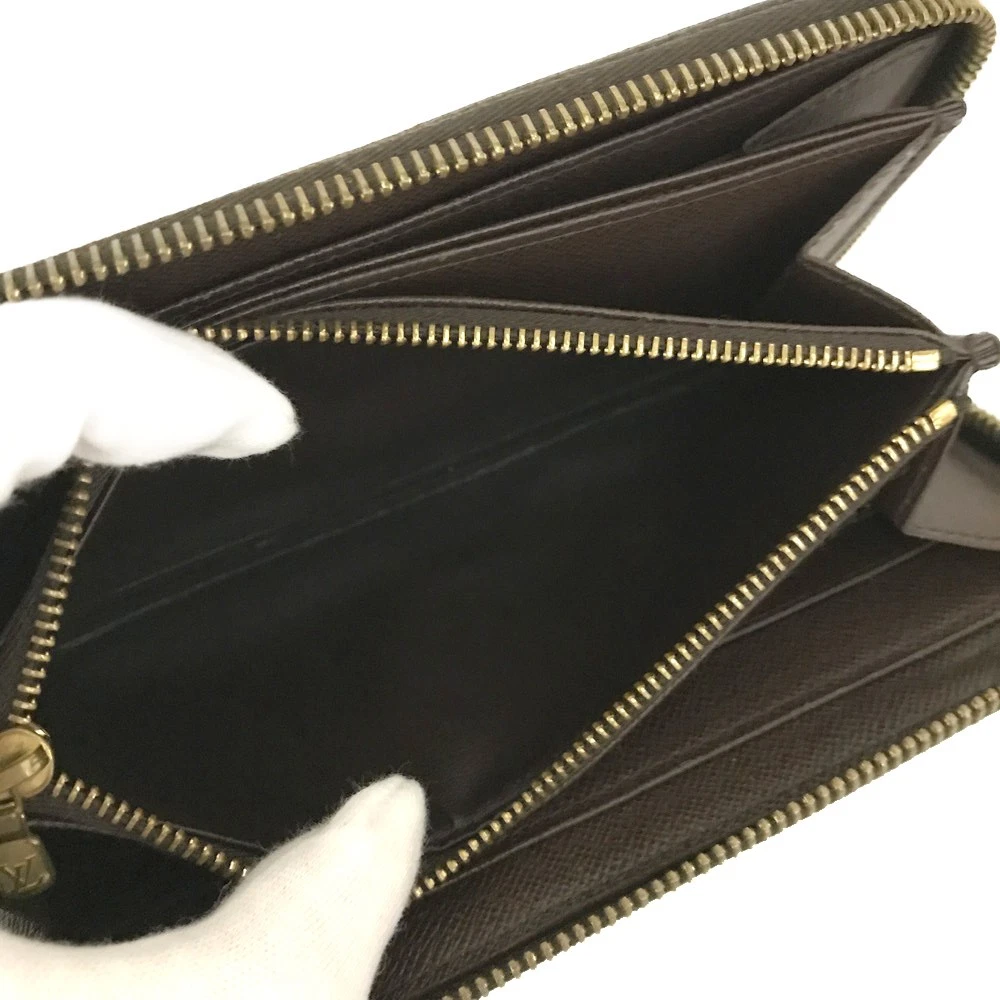 Louis Vuitton Damier Zippy Zip Around Long Wallet Purse Brown/3CH1202