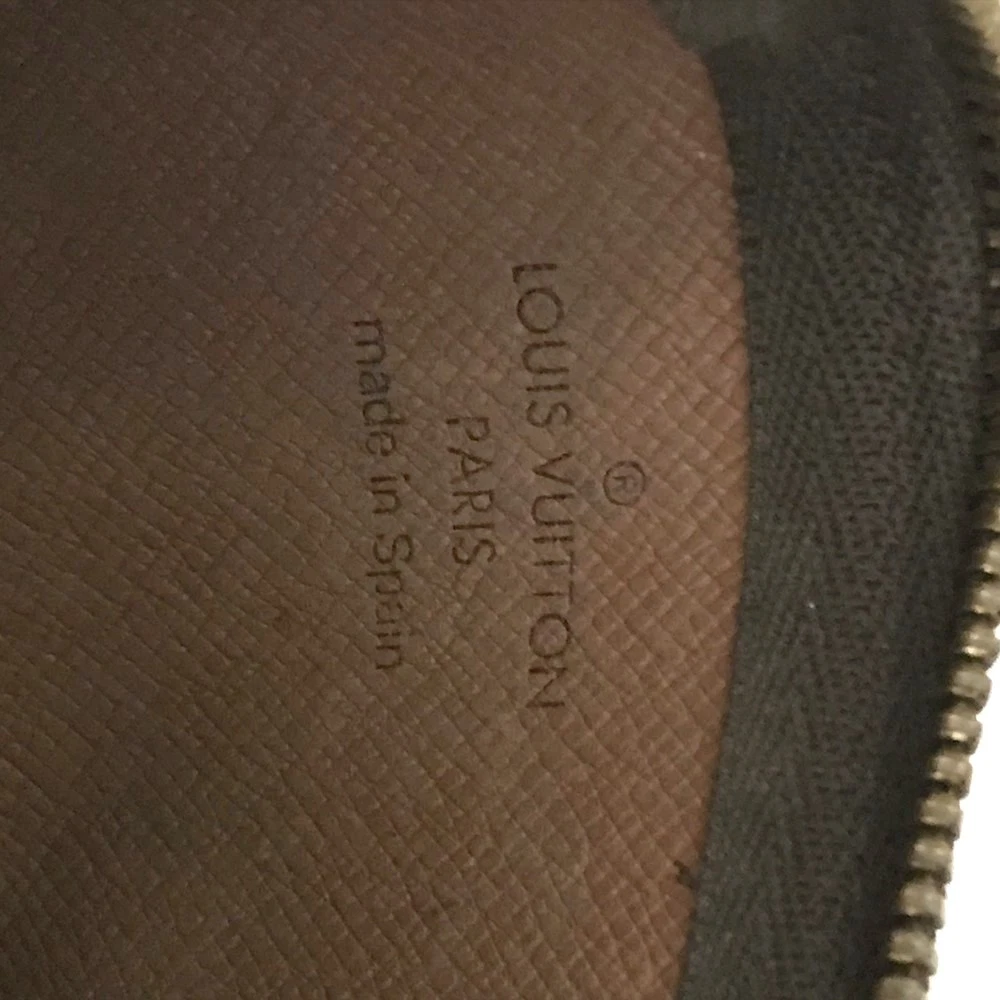 Louis Vuitton Monogram Pochette Cles Wallet Coin Purse Brown CA0956