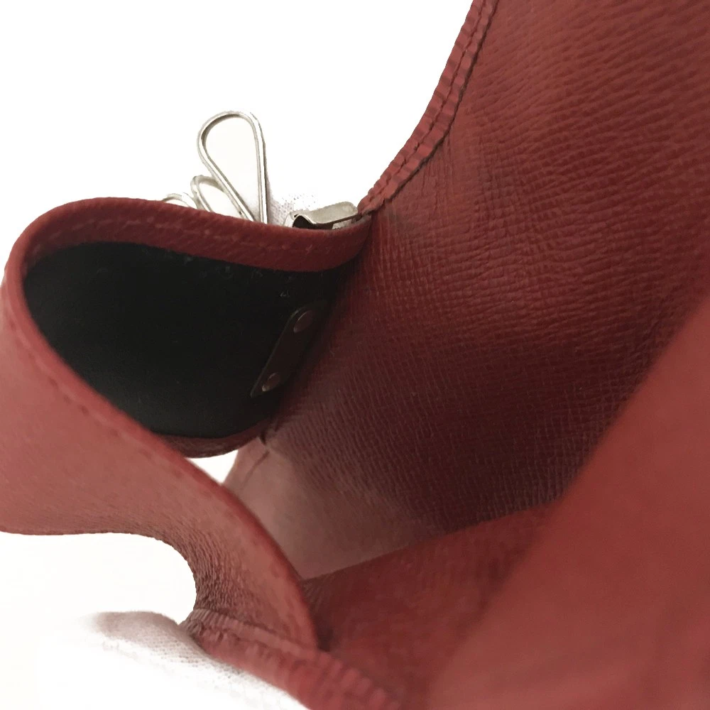 $345 Louis Vuitton Epi Multicles Leather 4 Ring Key Case Red CA1015