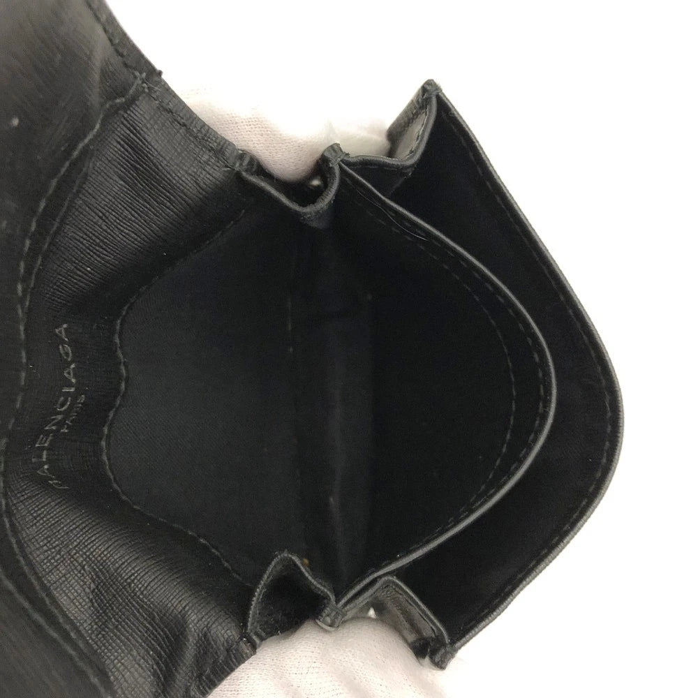 BALENCIAGA Leather Card Case Black/3CA1378